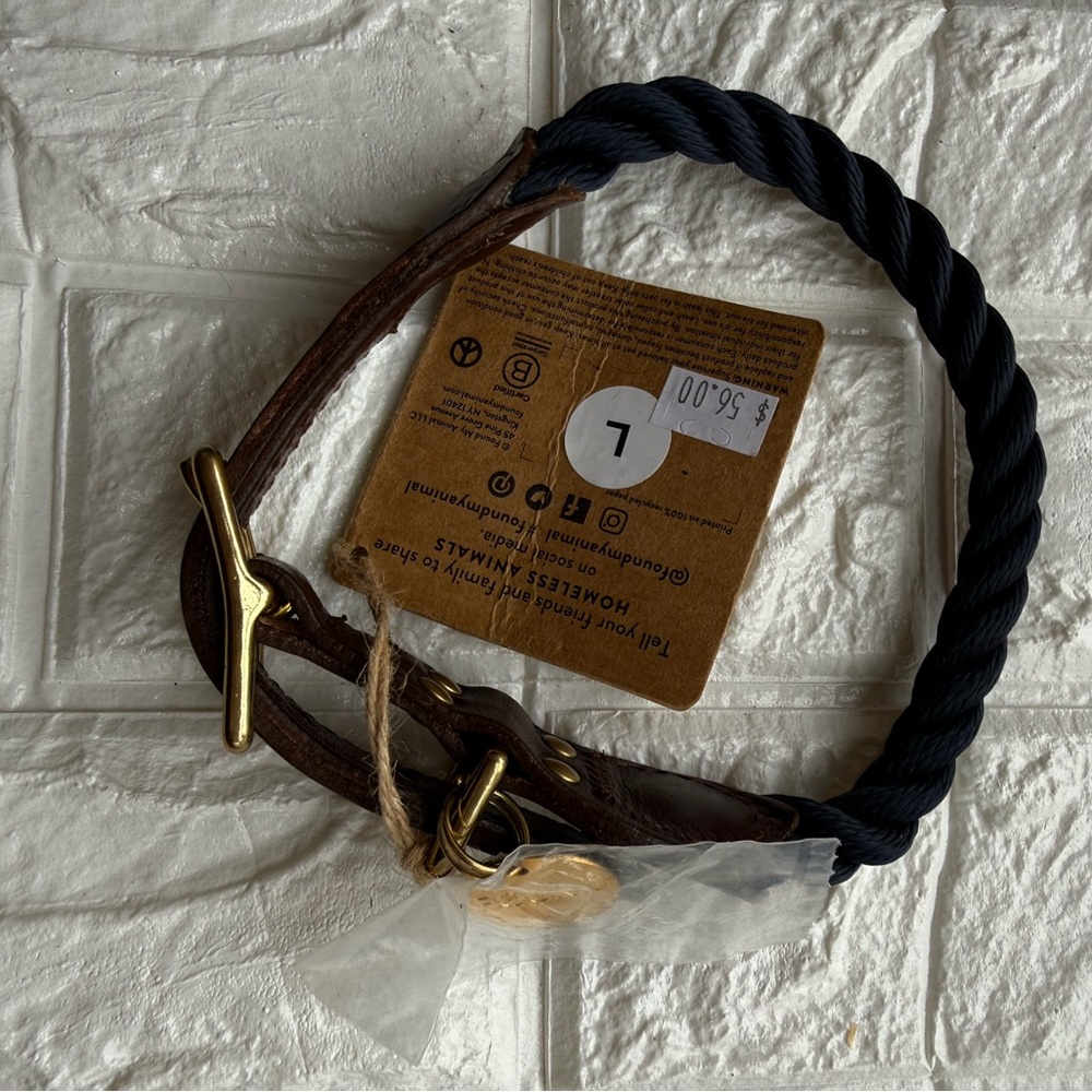 Found My Animal Indigo Ombré Rope Dog Collar